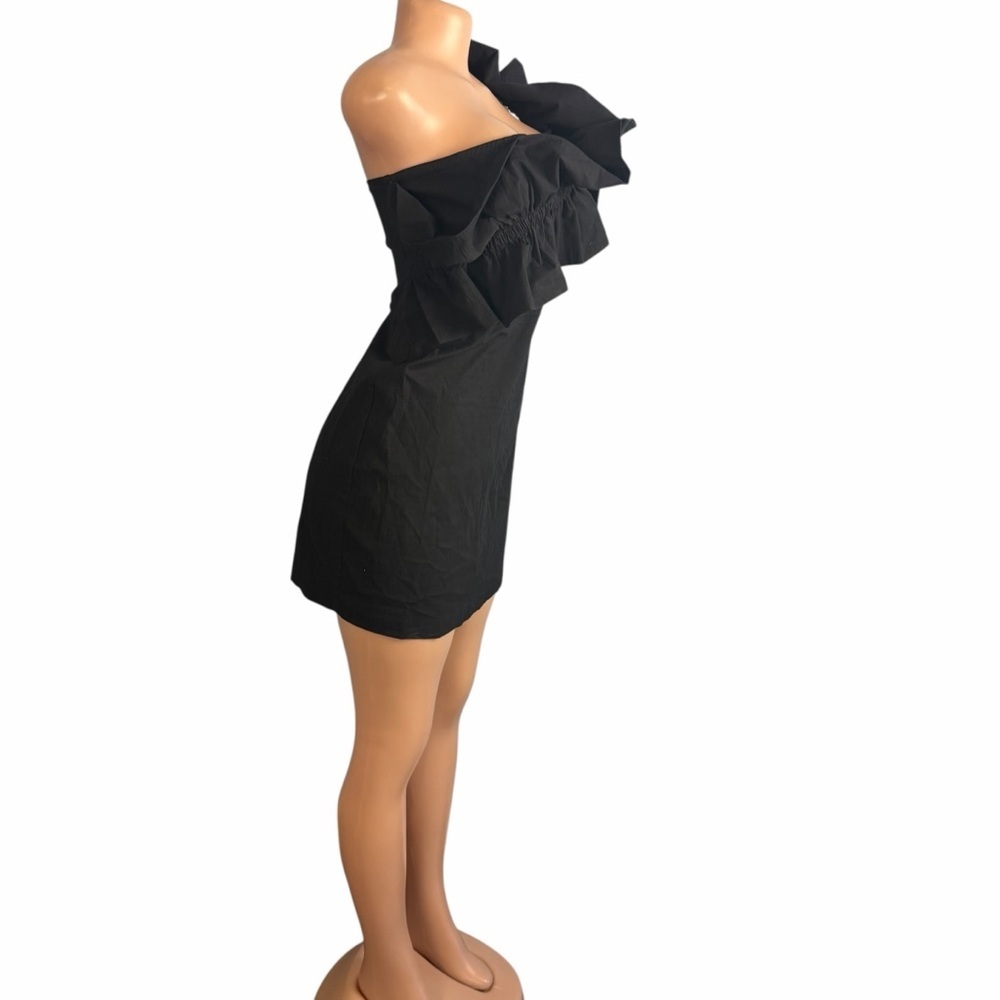 TCEC Black One-Shoulder Ruffle Dress - Picture 5 of 10